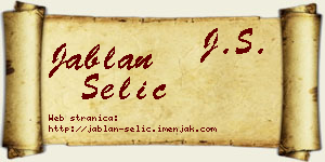 Jablan Selić vizit kartica